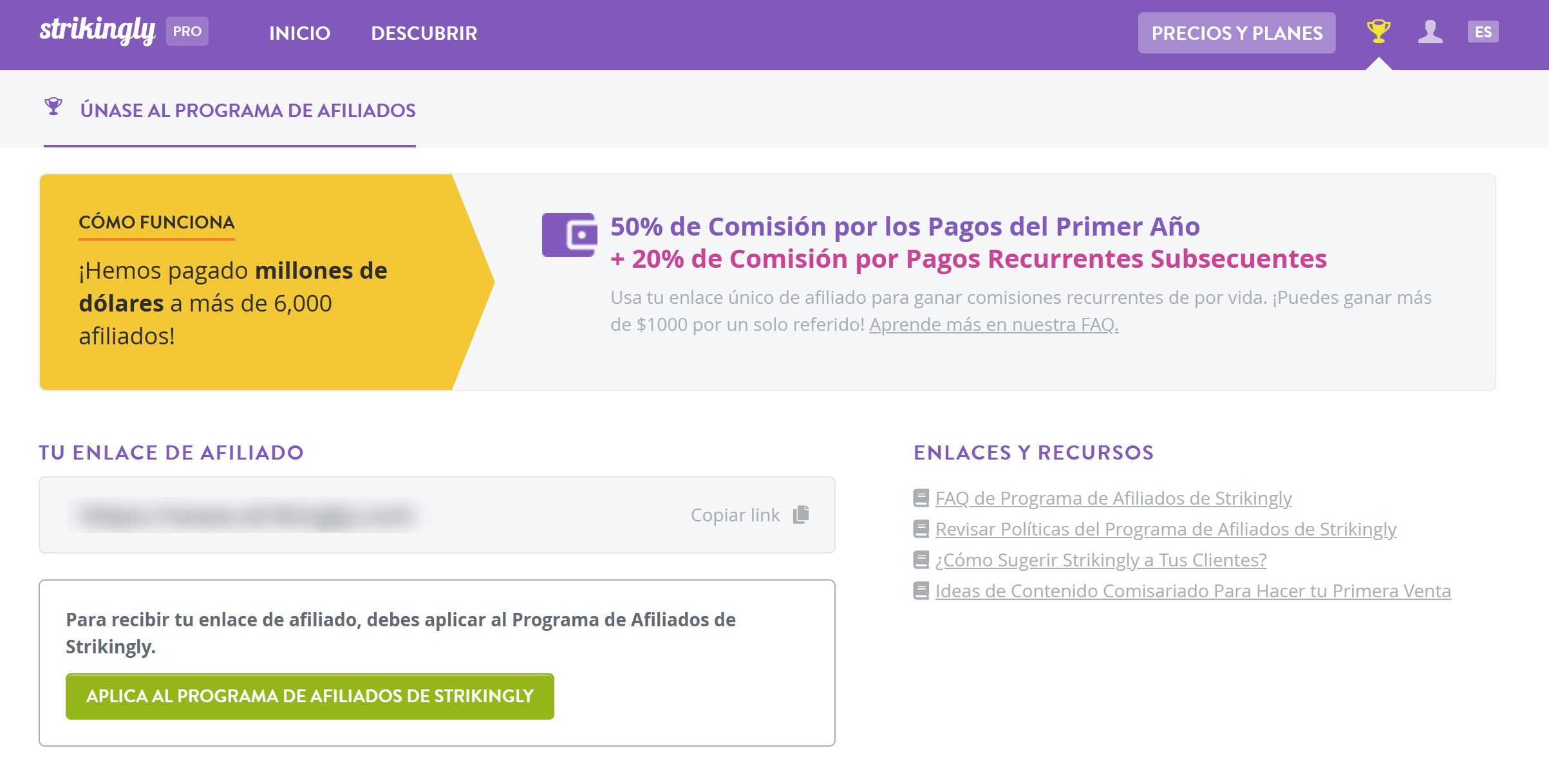 null afiliación